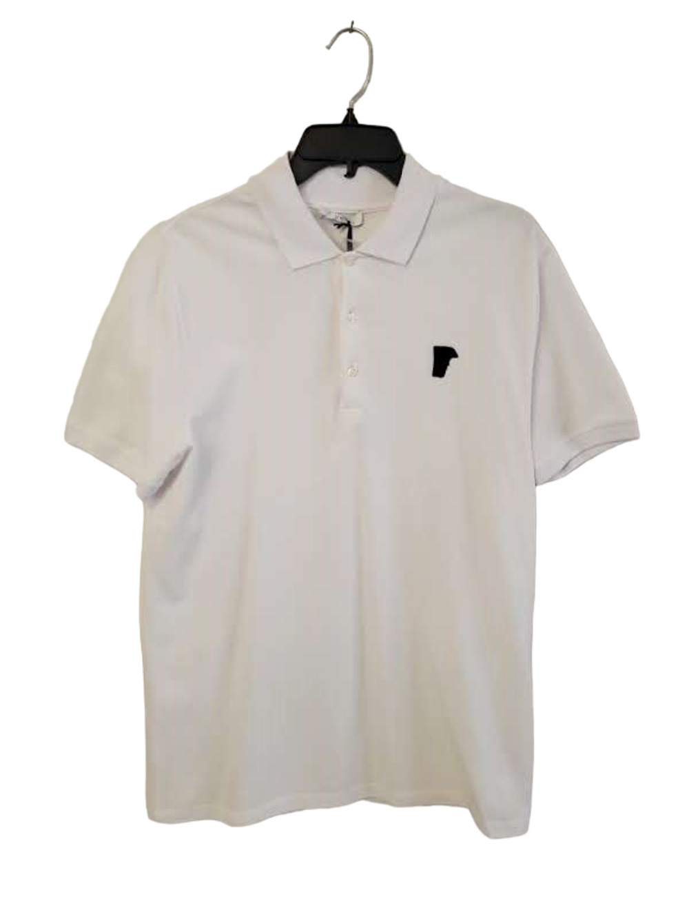 Versace Collection White Short Sleeve Embroidered Logo Men's Polo Shirt Size 2XL